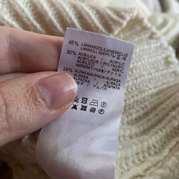 Barena Venezia Sweater Cableknit Wool Alpaca Fisherman Italy Crewneck Pullover - Picture 5 of 5